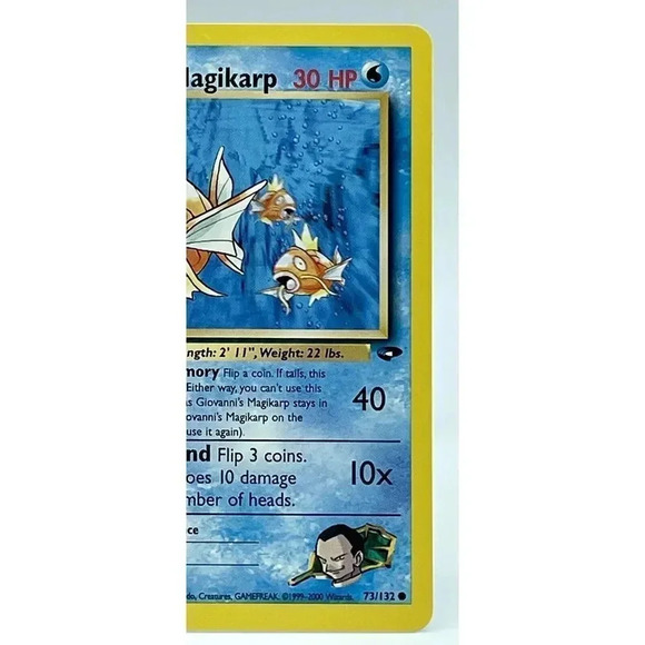 Giovanni's Magikarp 73/132 Gym Challenge Common Non Holo Pokemon Vintage 2000 NM - Picture 3 of 6